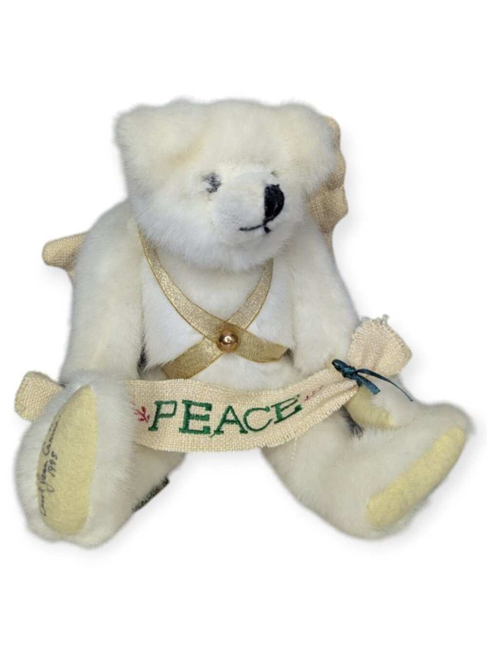 Vintage Mary Meyer The Green Mountain Bears Peace Jointed Bear Artist Signed